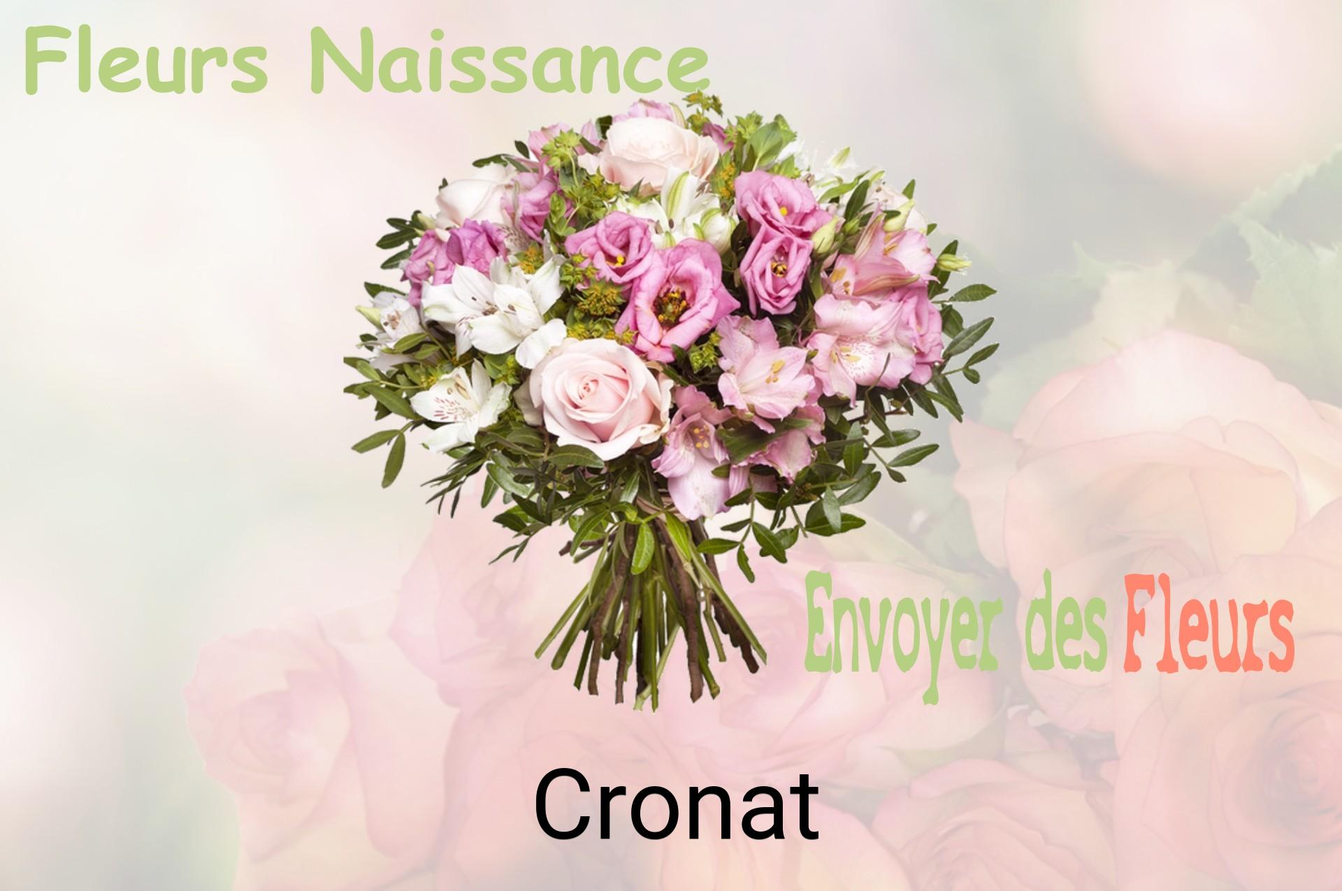 Bouquet de fleurs de naissance livré à Cronat